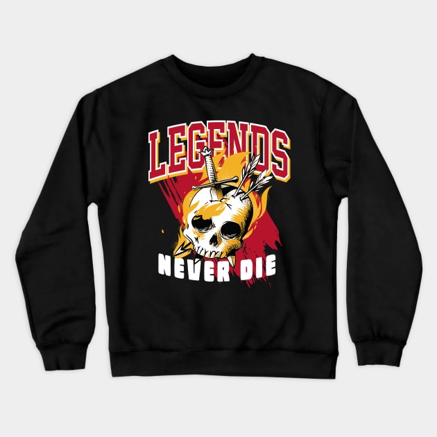 Legends Never Die Cardinal Crewneck Sweatshirt by funandgames